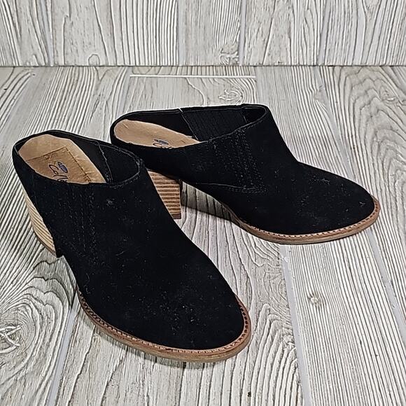 Aqua College Nan Black Leather Waterproof Slip On Mules Womens Size 6 NEW - Picture 2 of 14